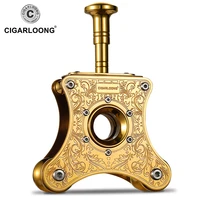 luxury gold carved cigar cutter double edged sharp cigar scissor exquisite cigar guillotine knife stainless smoking accessories