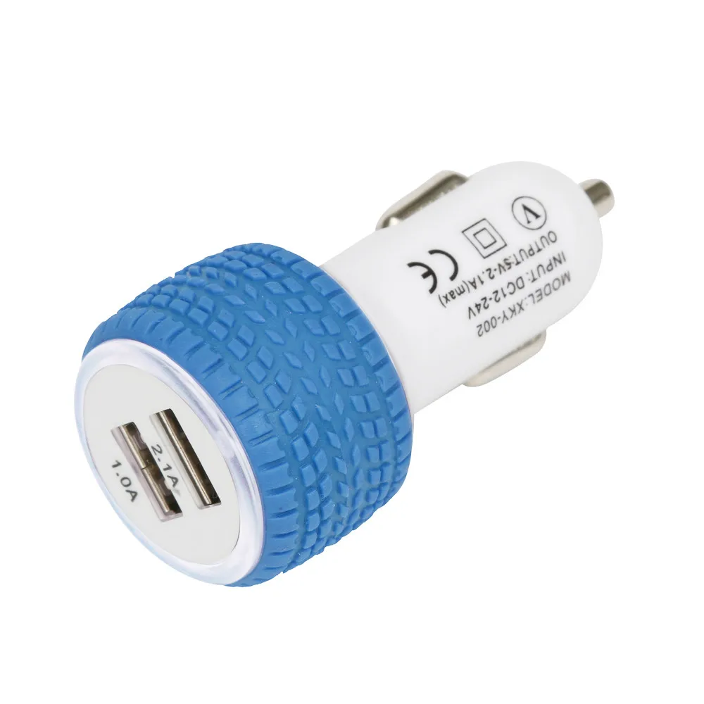 Автомобильный Стайлинг kongyide 2.1A/1.0A Мини колесо форма двойной 2 порта 12 В USB Авто в