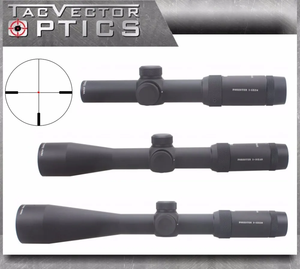 

Vector Optics Forester 1-5x24 2-10x40 3-15x50 Hunting Riflescope 100mm Long Eye Relief Rifle Scope Zero Illuminated Dot Reticle