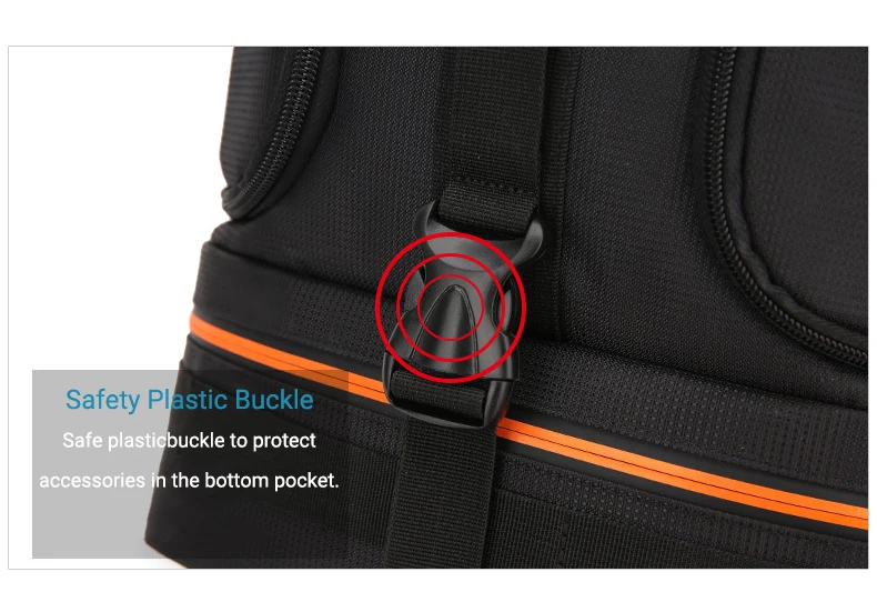 OBAFU DSLR Waterproof Shockproof Shoulders Camera Backpack Tripod Case Reflector Stripe fit Laptop Bag for Canon Nikon Sony