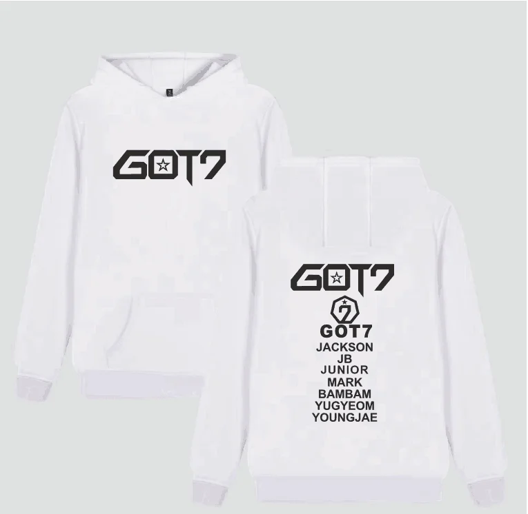 Худи Kpop Got7 для женщин модная флисовая толстовка в стиле Харадзюку пуловер с
