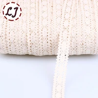 new hot sale 5ydlot high quality beige design lace fabric ribbon cotton lace trim crafts sewing material accessories diy
