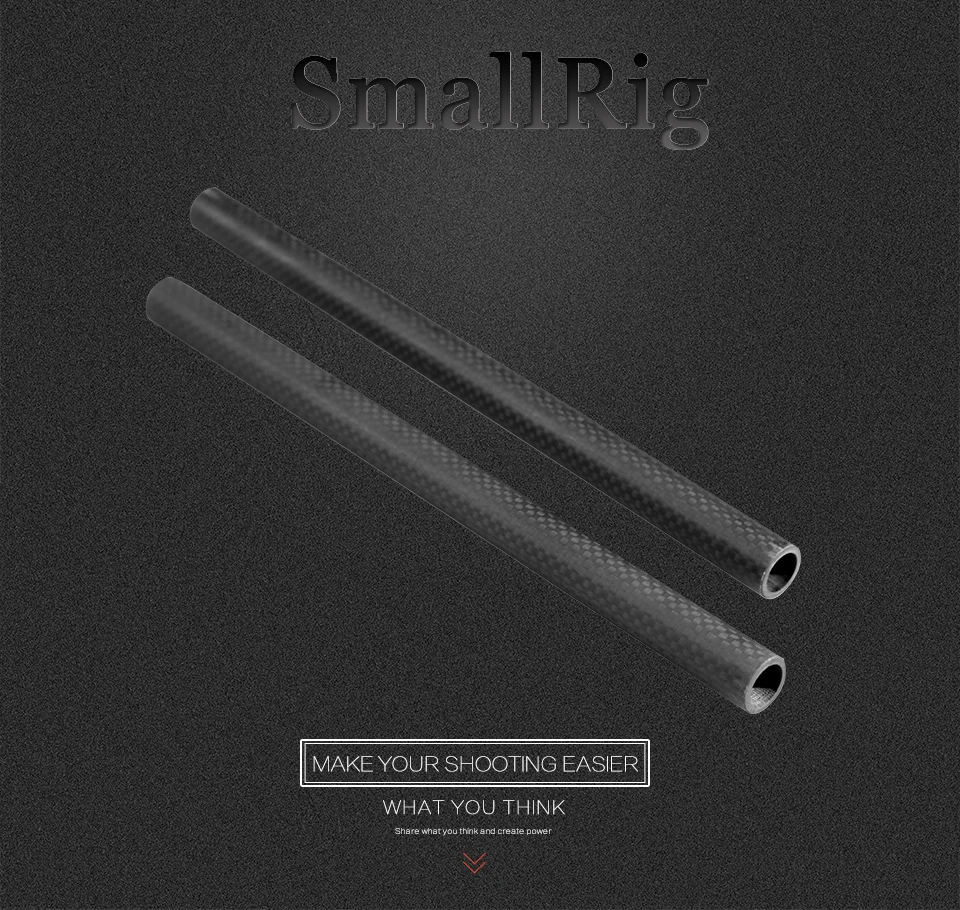 SmallRig 15 мм карбоновый стержень 22,5 см 9 дюймов длиной для Dslr камеры Rig(2 шт)-1690