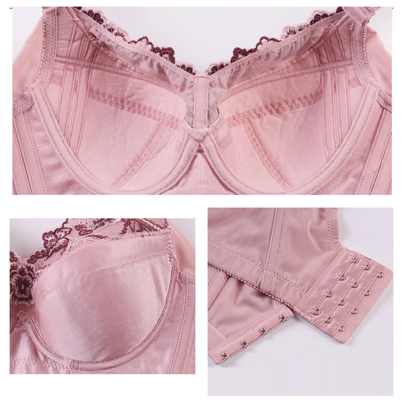 Женский полный охват минимайзер жаккардовый не мягкий кружевной прозрачный