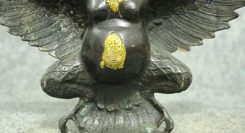 Бесплатная доставка Народное искусство Китая бронзовая позолоченная муха