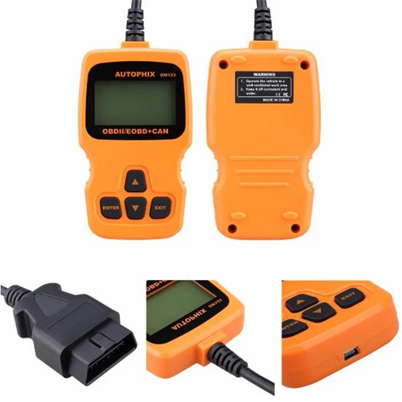 Новый автомобиль сканер универсальный AUTOPHIX OM123/OM121 OBD OBD2 EOBD может Диагностика