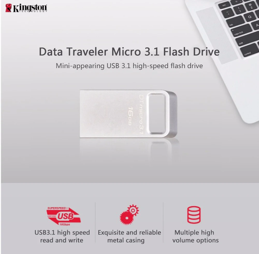 Флеш-накопитель kingston флеш-накопитель usb 3,0 mini USB 3,1 16 ГБ 32 ГБ 64 Гб 128 ГБ Транс 100 МБ/с./с 100 usb чистый флеш-накопитель металлический u-диск