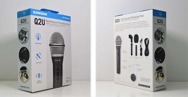 100% Оригинальный Портативный динамический USB микрофон Samson Q2U с XLR и ввода/вывода