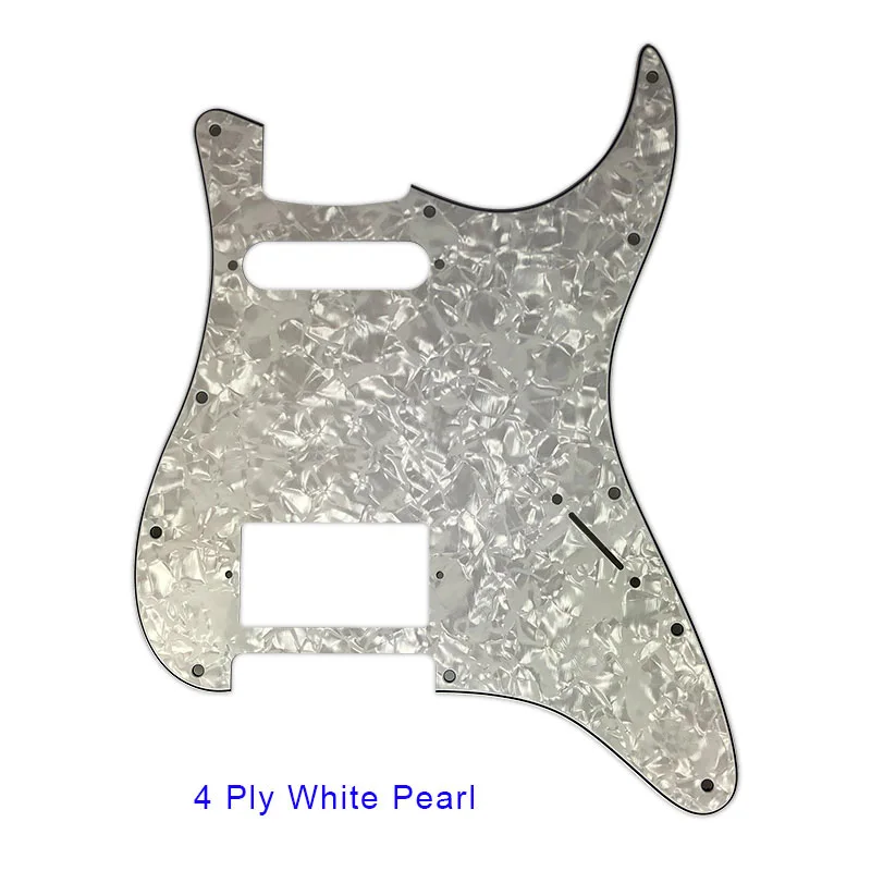 4Ply White Pearl Электрогитара части для США \ Мехико Fd Stratocaster 11 отверстий HS PAF хамбакер гитара накладка царапина пластина - Цвет: 4Ply White Pearl