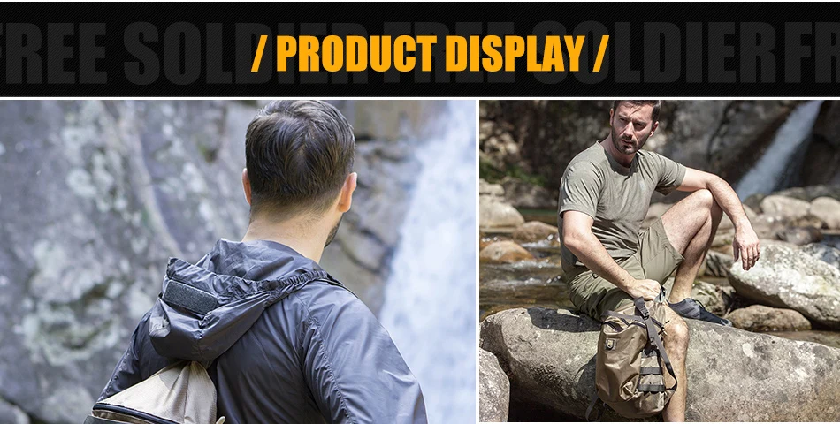 FREE SOLDIER outdoor sports tactical military portable storage backpack for men lightweight and wear-resistant for climbing camp