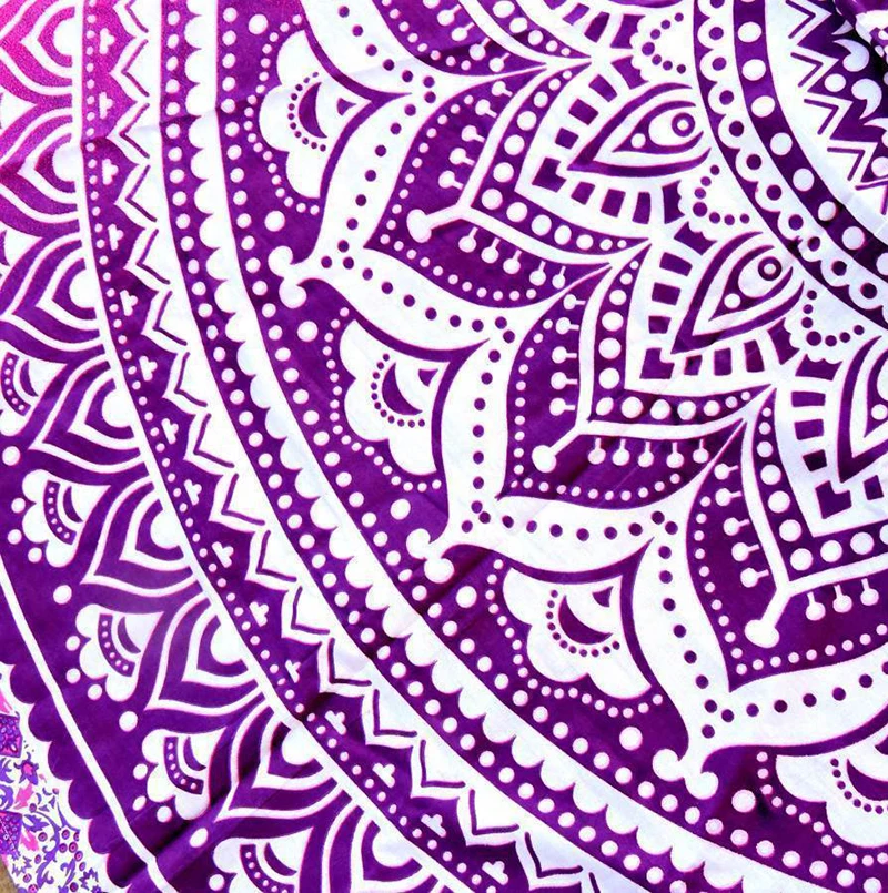 Индийский Винтаж Круглый гобелен настенный пляжный пледы полотенце Йога коврик