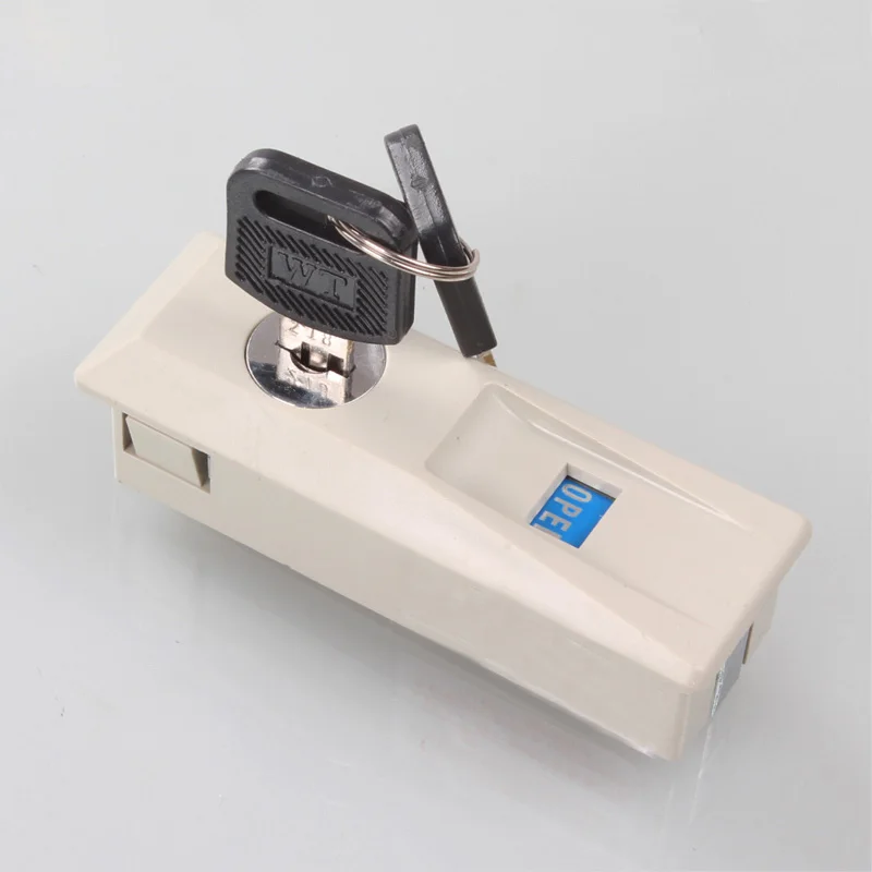 Пластиковый замок для шкафа с красными и зелеными инструкциями скользящий