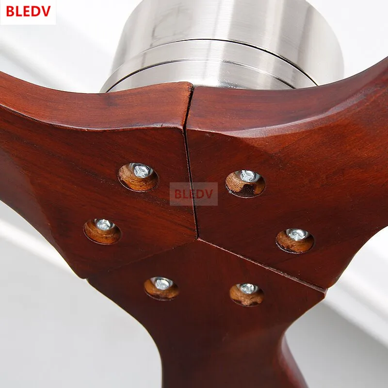 Современный потолочный вентилятор в скандинавском стиле с 3 деревянными