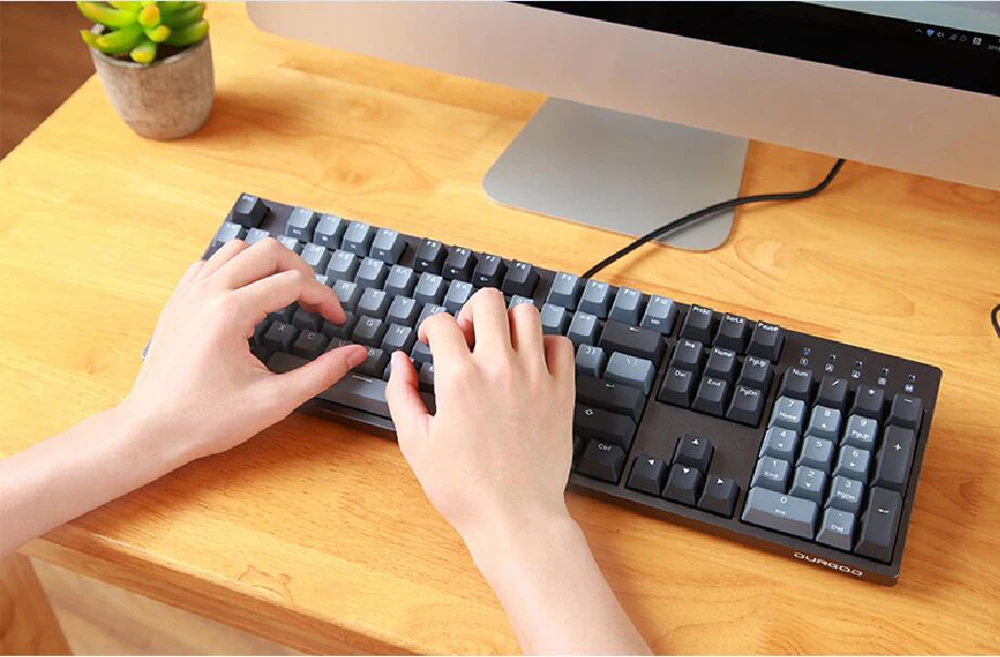 Механическая клавиатура DURGOD с 104 клавишами [Cherry Switch] PBT проводная двумя колпачками