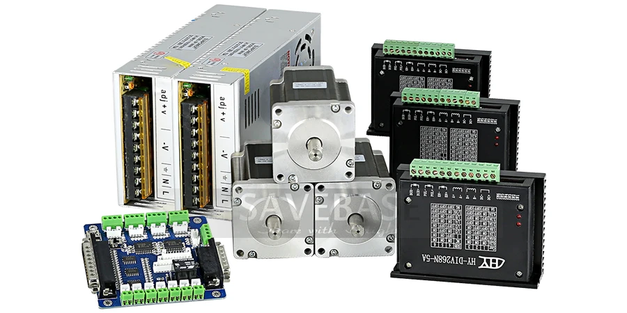 CNC Комплект 3-оси TB6600HG Драйвер Мотора 0.2-5A 3.3Nm Nema24 Шаговый Мотор 36В 10A PS