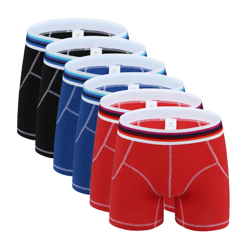 6 Pcs 0520 Mix A35 6 шт./партия, горячее Брендовое модное сексуальное мужское нижнее белье из хлопка высокого качества, мужские трусы-боксеры, мужские трусы, большие размеры - Цвет: 6 Pcs 0520 Mix A35