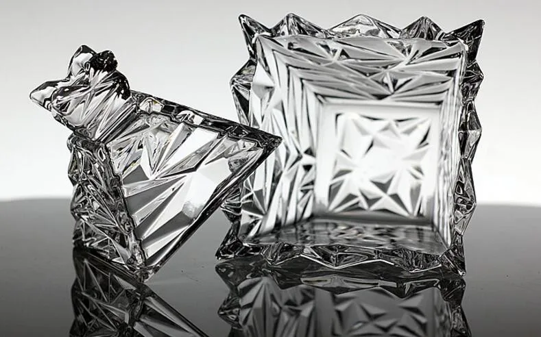 Прозрачная стеклянная шкатулка для ювелирных изделий, сахарница, высокое качество, банка для конфет, банки для приправ, резервуар для хранения, хрустальные чаши, контейнер для закусок