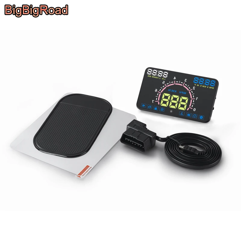 Проектор BigBigRoad автомобильный на лобовое стекло проектор OBD2 для Toyota Urban Cruiser Auris