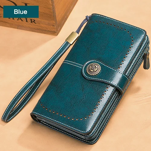 Blue Женский клатч EIMORE, новинка, кошелек, спилок, кошельки, Женский Длинный кошелек, Женский кошелек на молнии, сумочка для денег, для iPhone 7 Plus - Цвет: Blue