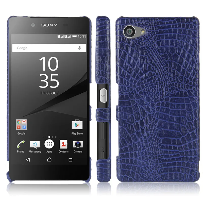 Чехол для Sony Xperia Z5 Compact Жесткий из крокодиловой кожи чехол телефона E5803 E5823 Mini |