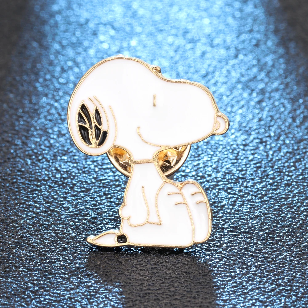 New Enamel Cute Animal White Dog Style Brooch Denim Jacket Pin Buckle Shirt Badge Gift lapel pin | Украшения и аксессуары