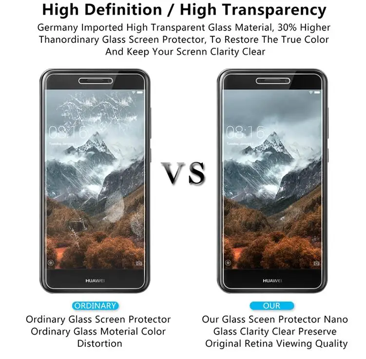 2 упак./лот 2.5D абсолютная новинка! Премиум закаленное Стекло для huawei P8 Lite Экран протектор из закаленного стекла, Защитная пленка для huawei P8 Lite