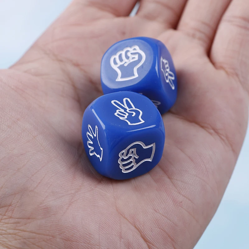 2 шт./компл. забавные игральные кости для питья ножницы рок-бумаги 6-сторонние