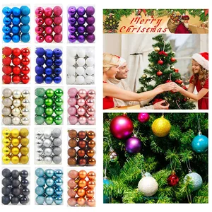 24 шт.лот 30 мм Рождественская елка Декор шар-безделушка рождественские вечерние Висячие шар, украшение, декор для рождественские украшения для дома подарок