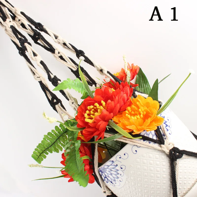 New Pot Holder Macrame Plant Hanger Hanging Planter Basket Jute Rope Braided Craft Hand-made Vertical Flower Pots | Дом и сад