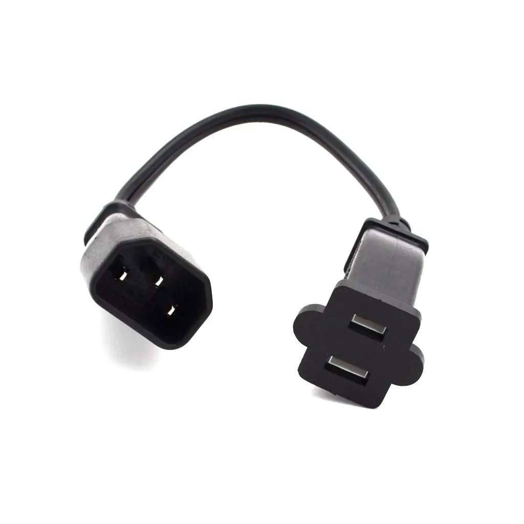 IEC 320 C14 штекер в США 2Pin Женский адаптер питания от сети кабель, C14 к Nema 1-15R адаптор питания со шнуром, 1 шт