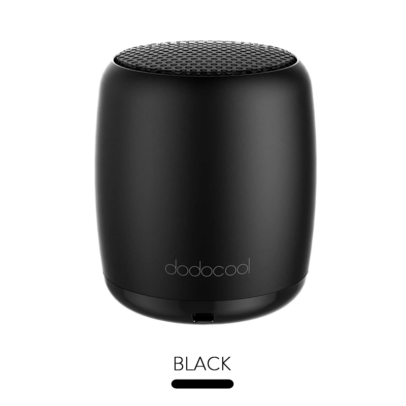 black Dodocool Мини Портативный Перезаряжаемый динамик Bluetooth Динамик с микрофоном Беспроводной Динамик музыка селфи пульт дистанционного спуска затвора Управление - Цвет: black