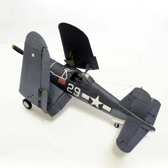 Бумажное ремесло Американский F4U-1A пиратский носитель истребитель Бумажная модель в 1:33 модель самолета армейский особняк DIY