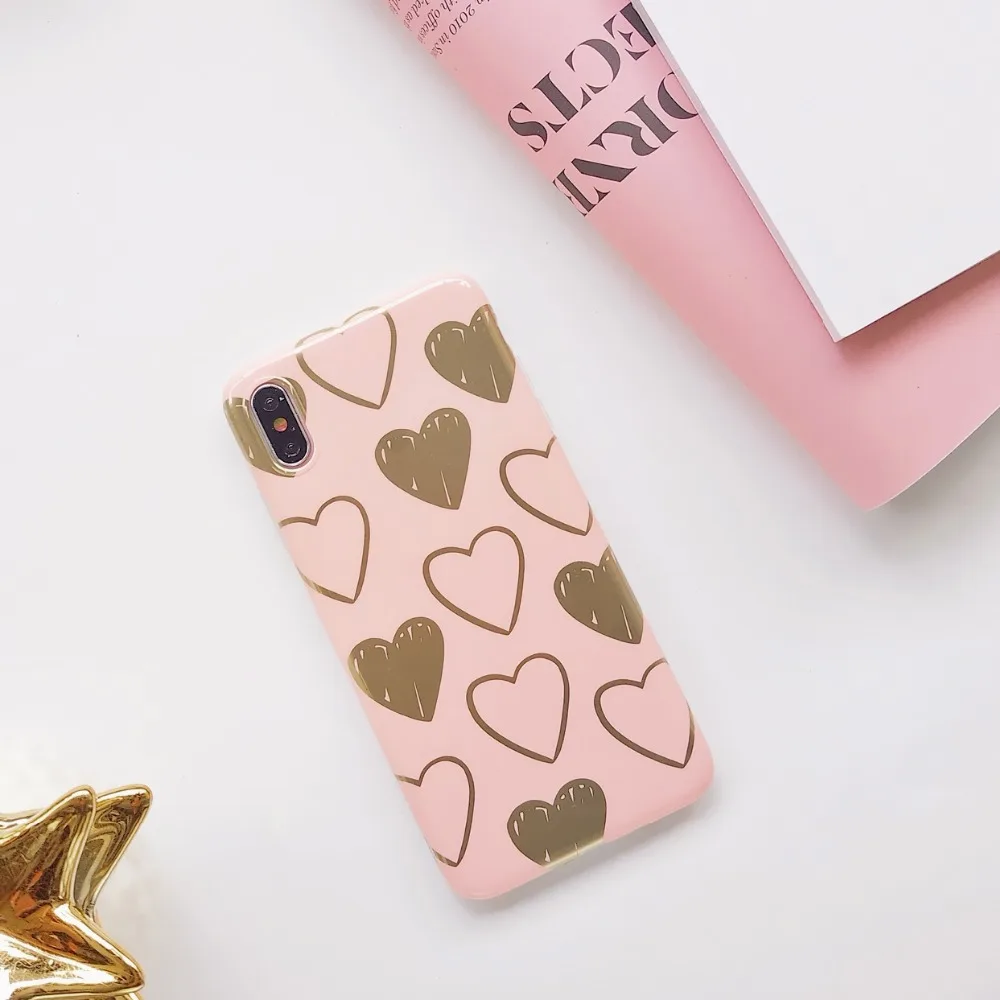 Oryksz милая Мода любовь Сердце Силиконовый мягкий телефонный чехол для iPhone 6 6s 7 8
