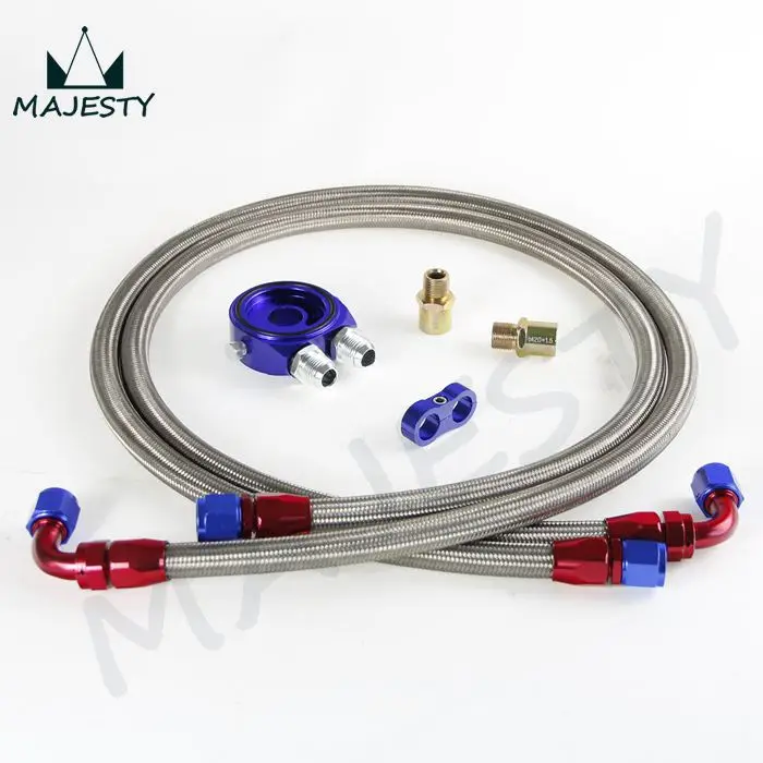 

OIL FILTER SANDWICH ADAPTER + SS Braided STAINLESS STEEL BRAIDED AN10 HOSE KIT
