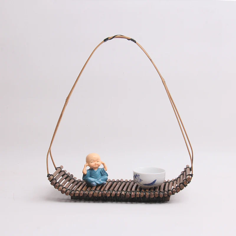 Бамбуковая корзина для десертов ручной работы в японском стиле чайная чашка с