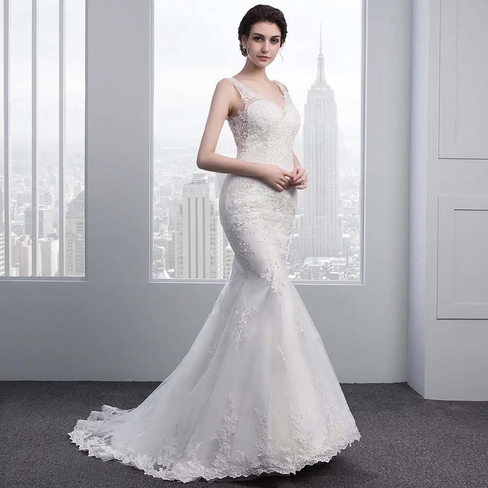 2017 настоящие фото trouwjurk свадебное платье с кружевной аппликацией Vestido De Noiva