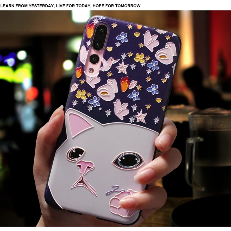 Elephant Emboss Animals Case For Huawei P10 Plus P20 Pro Honor 8 9 P9 Mate10 Lite Owl Cases |