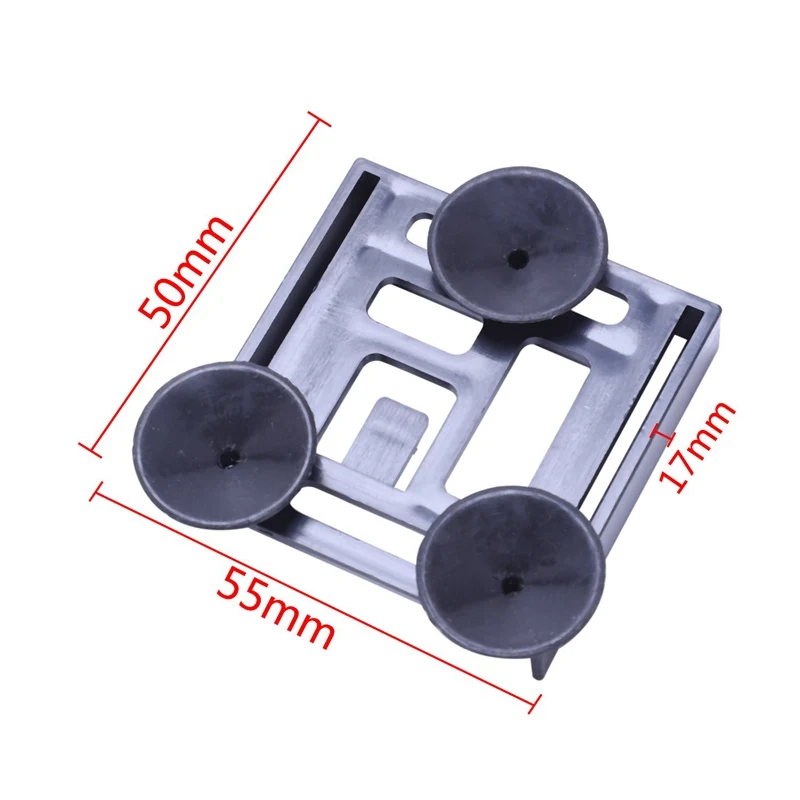 3 Pcs Sauqre Bracket Fish Tank Internal Filter Suction Cup Black