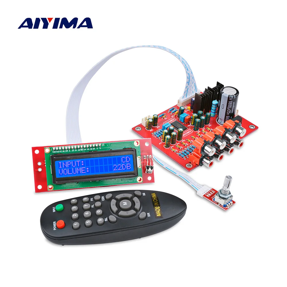 Пульт дистанционного усилителя AIYIMA LC75342 Tone Board ЖК дисплей 4 полосный аудиовход