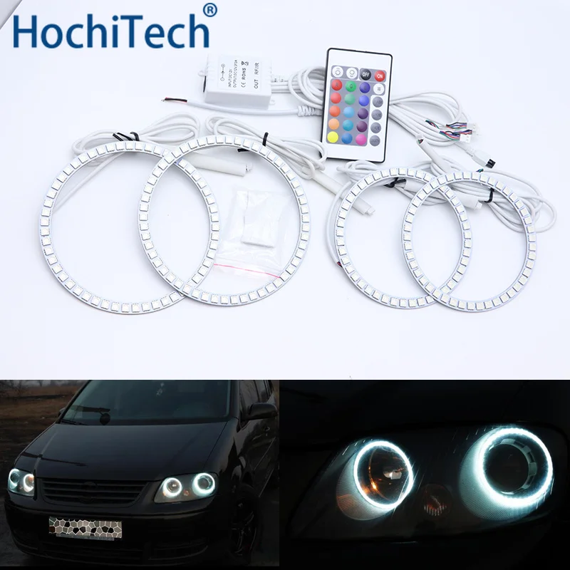 Для Volkswagen Passat Touran 2004 2005 2006 2007 Многоцветный комплект светодиодов глаза ангела RGB