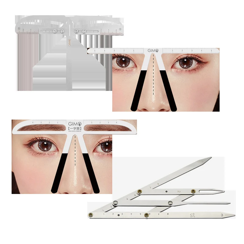 DIY линейка для бровей макияж коррекция положения измерительные инструменты