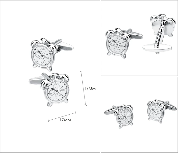 SAVOYSHI Новинка Мужская рубашка Запонки мужские высокого качества Серебряная сигнализация модель часов запонки брендовые манжеты аксессуары бесплатно DIY