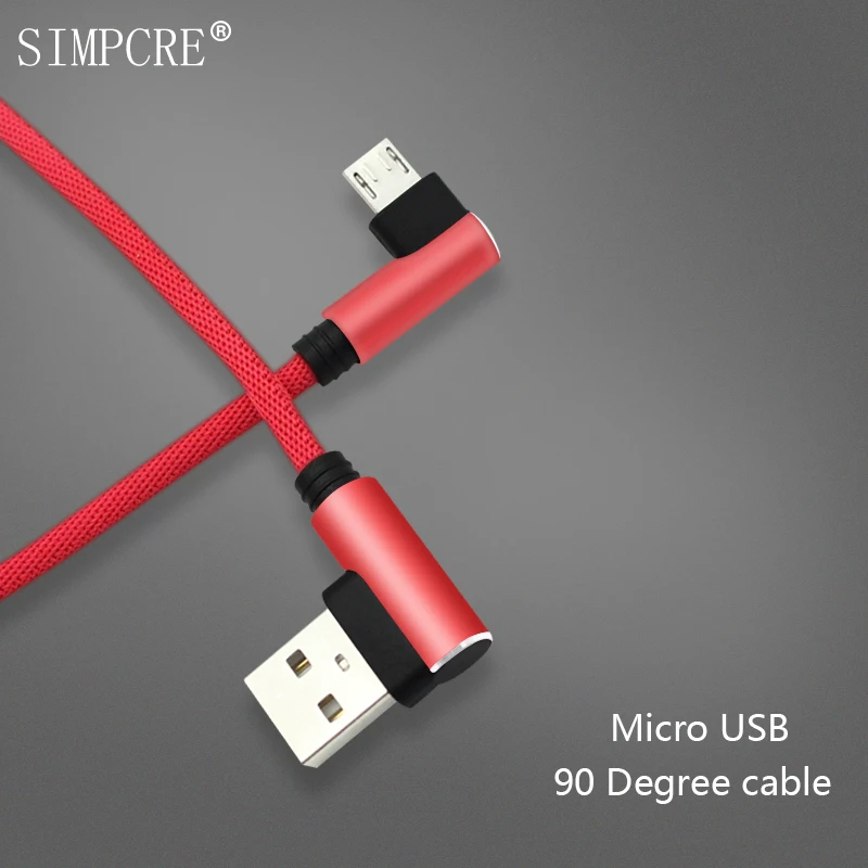 Быстрая зарядка Micro usb кабель 90 градусов зарядное устройство Microusb шнур данных для