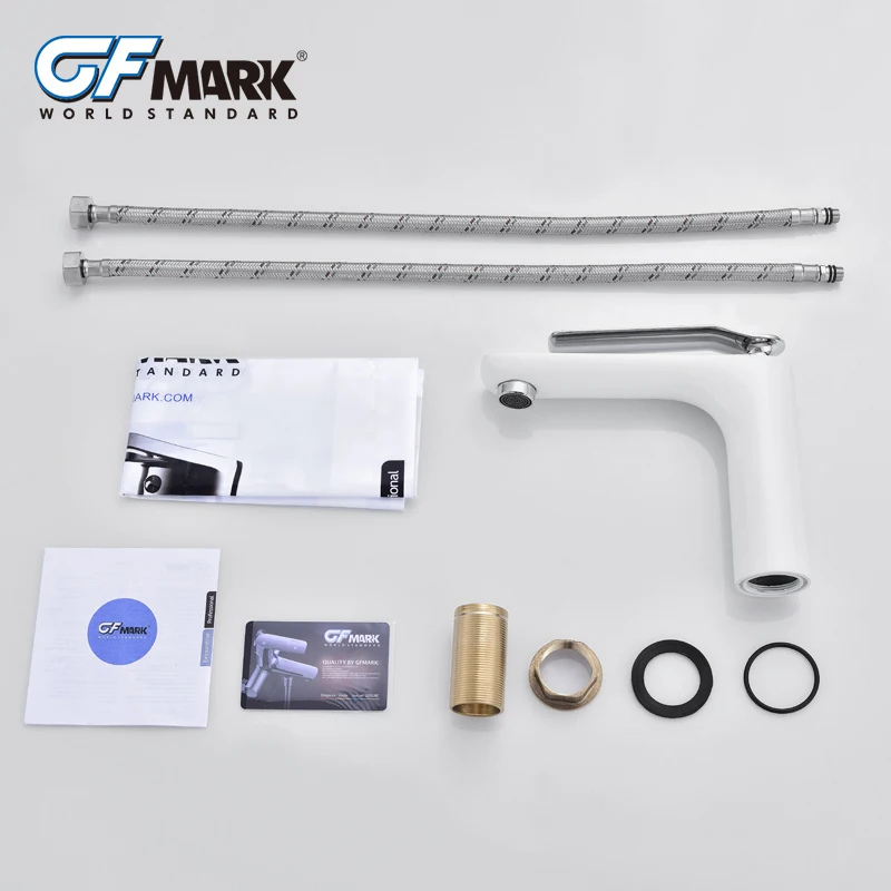 GFmark современный стиль смеситель кран 3 вида цветов белый черный хромированные
