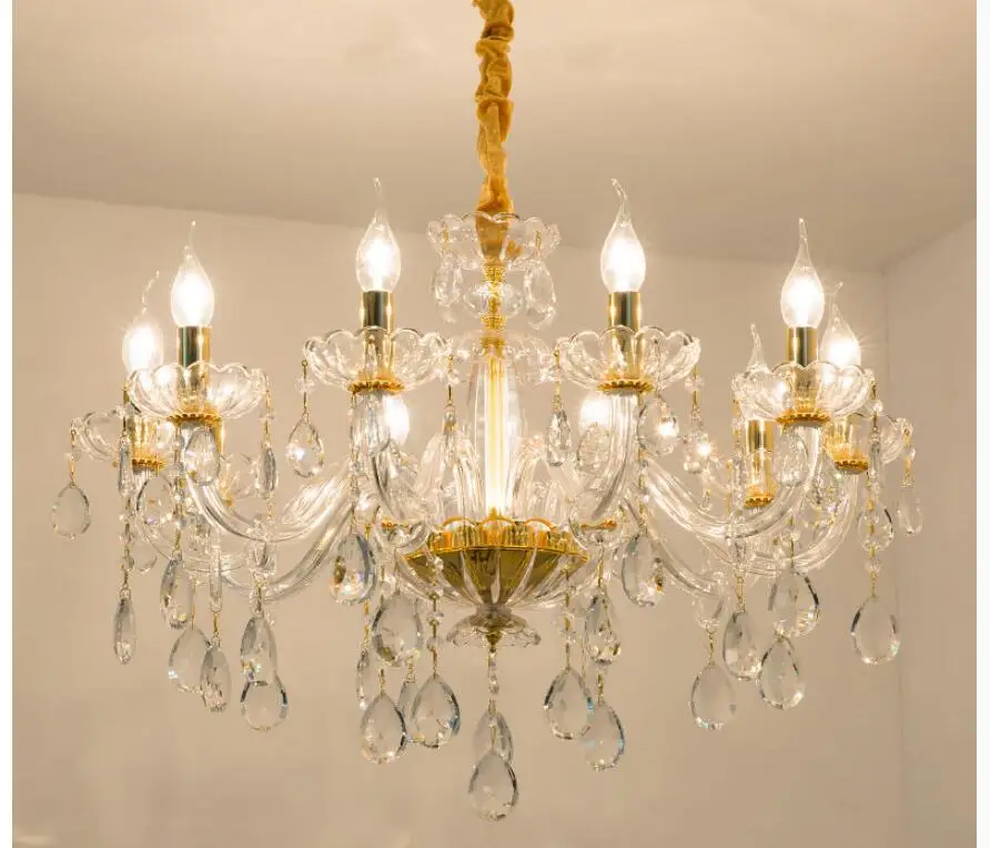 Современная хрустальная люстра для гостиной lustre sala обеденный стол Хрустальные европейские люстры освещение украшение дома