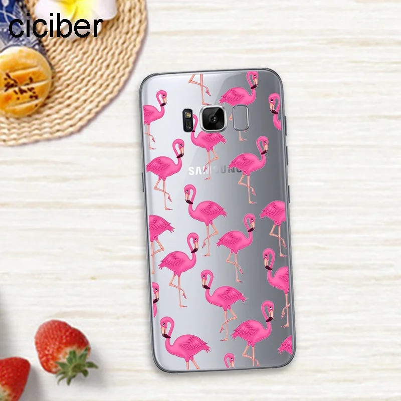 Ciciber Ананасовый Фламинго Единорог панда для чехлов samsung Galaxy S7 Edge S8 S9 Plus J5 J7 2016 Note 8