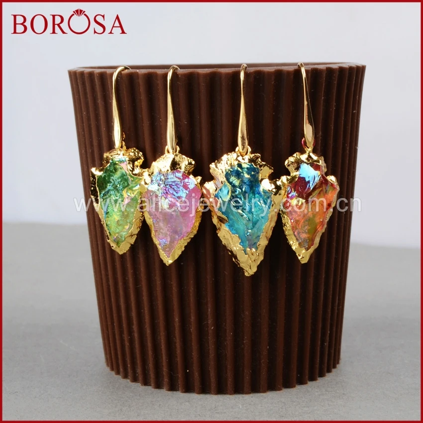 BOROSA 5 шт. бесплатная доставка Φ кварцевые наконечники очаровательные серьги