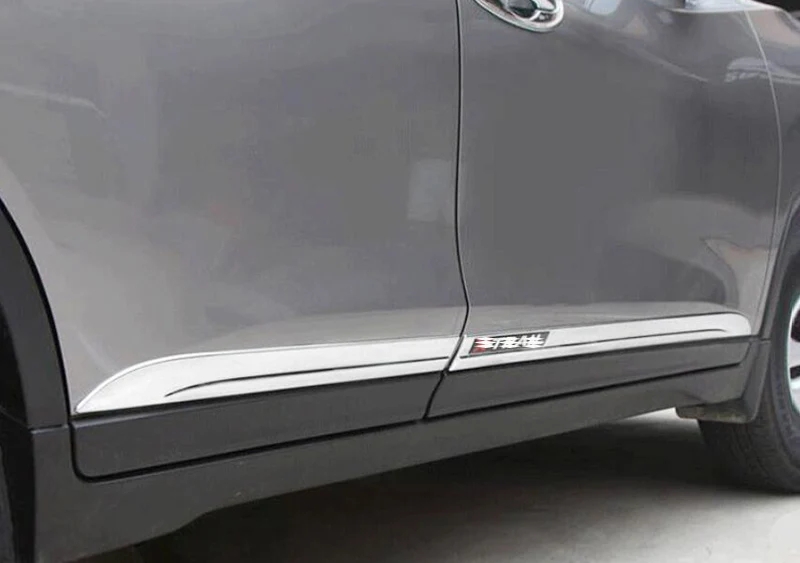 ABS Chrome Боковая дверь кузова защита литья Накладка автомобиль укладки аксессуаров