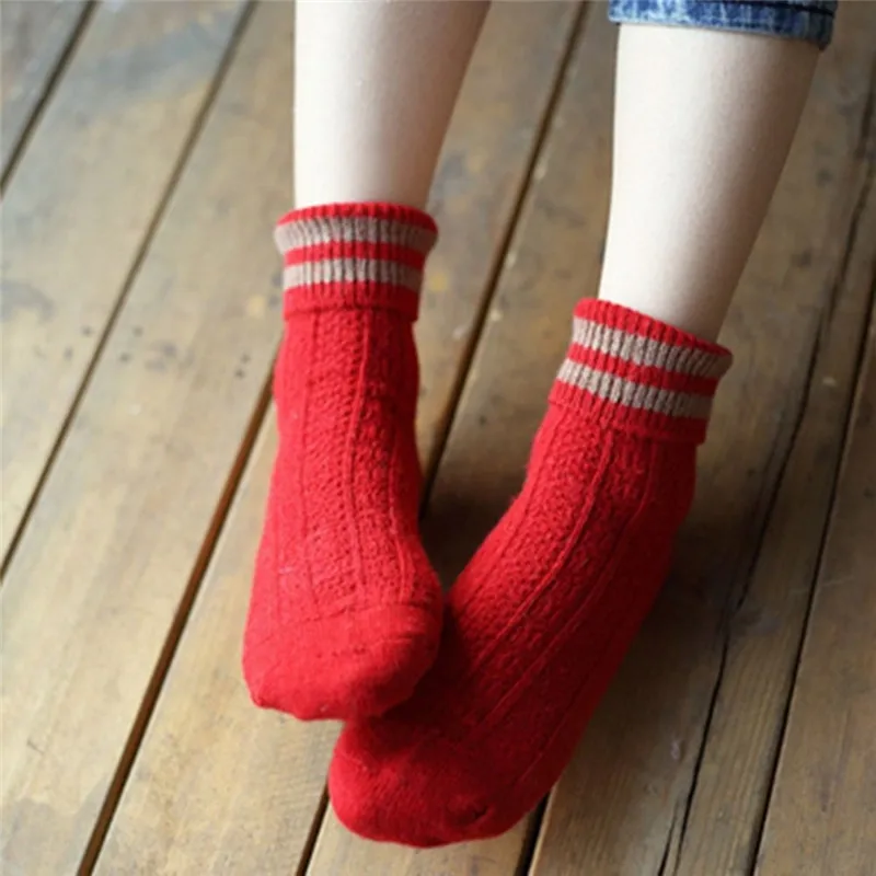 1 пара женские кашемировые хлопковые шерстяные толстые теплые носки модные