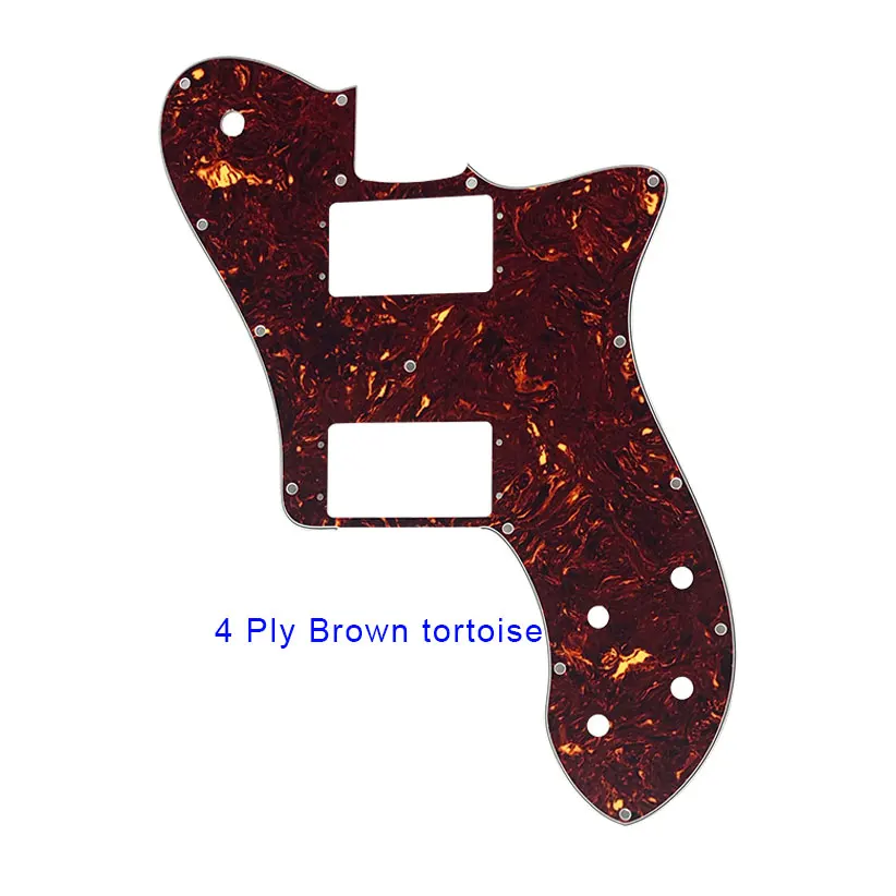 4Ply Brown Tortoise Pleroo пользовательские гитарные части-для США Fd 72 Tele Deluxe Переиздание гитары накладки замена, Многоцветный выбор - Цвет: 4Ply Brown Tortoise